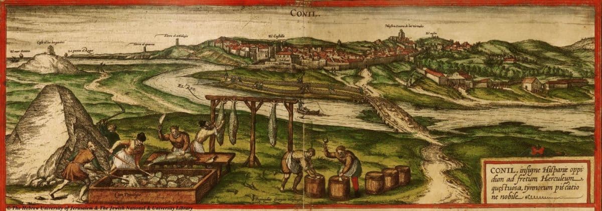 Representación de Conil en el siglo XVI.